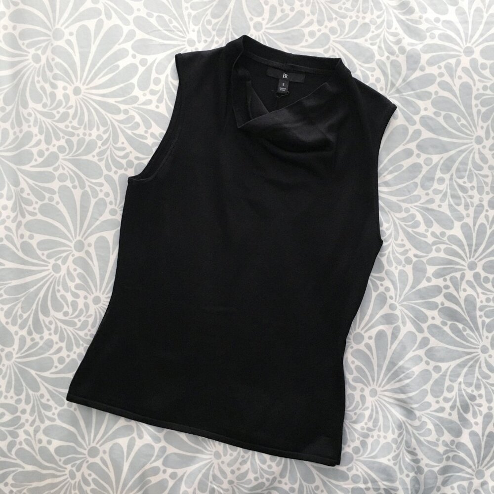 NEW! Banana Republic Carolina Cowl-Neck Tank in Black